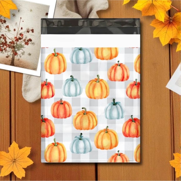 Pumpkins 🎃 Poly Mailers 10x13 Pack of 25 - Picture 2 of 5